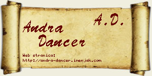 Andra Dancer vizit kartica